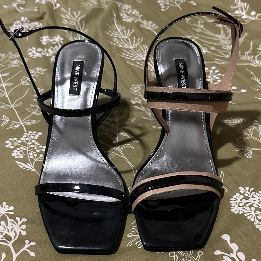 Nine West Black and Tan Women's Sandals